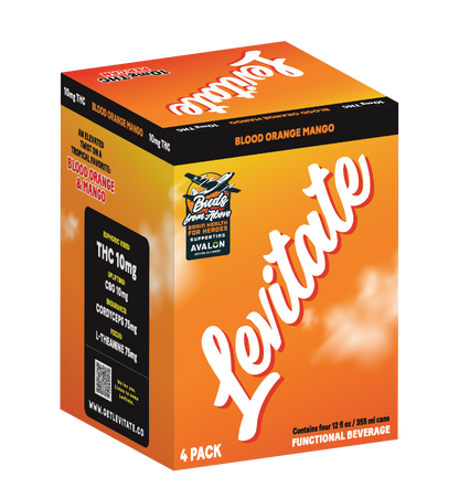 Full Case - 10 MG Levitate - Blood Orange Mango (24x 12oz Cans)