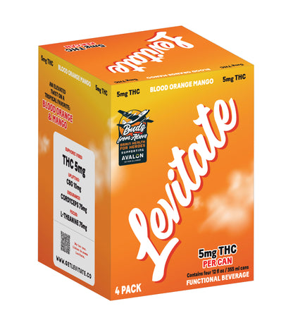 Full Case - 5 MG Levitate - Blood Orange Mango (24x 12oz Cans)