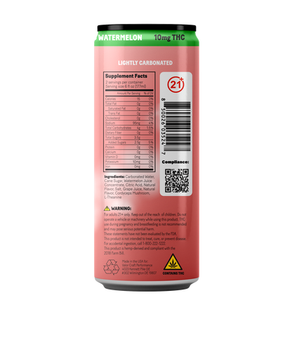 Full Case - 10 MG Levitate - Salted Watermelon (24x 12oz Cans)