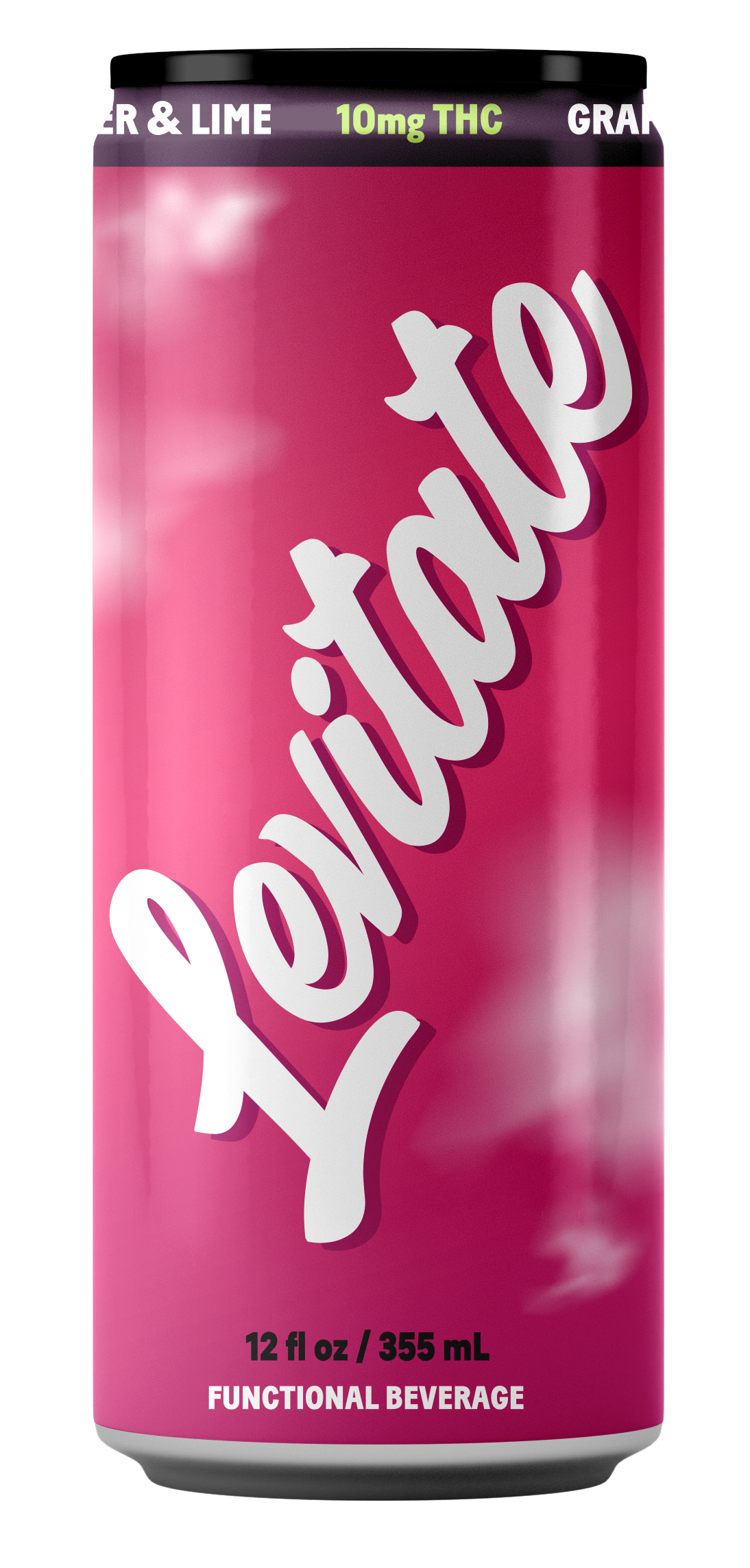 Full Case - 10 MG Levitate - Grape, Ginger & Lime (24x 12oz Cans)