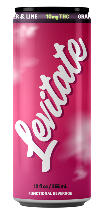 Full Case - 10 MG Levitate - Grape, Ginger & Lime (24x 12oz Cans)